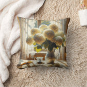 ヴィンテージあじさいブーケ クッション (ブランケット)