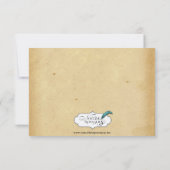 ヴィンテージあじさい結婚の応答カード 出欠カード (裏面)