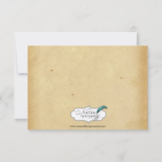 ヴィンテージあじさい結婚の応答カード 出欠カード (裏面)