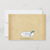 ヴィンテージあじさい結婚式の日付を保存 セーブザデート (裏面)