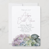 ヴィンテージあじさい花シャワー招待状 招待状 (正面)