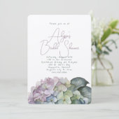 ヴィンテージあじさい花シャワー招待状 招待状 (スタンド正面)