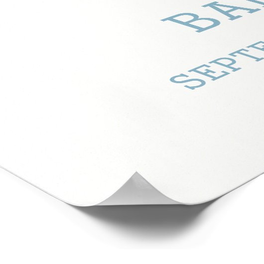 ヴィンテージあじさい茶醸造ベビーシャワーウェルカム ポスター (角)