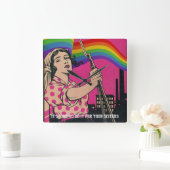 ヴィンテージあなたのためのシスターズスクエアウォールクロック スクエア壁時計 (ホーム)