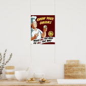 ヴィンテージあなたのオニオンシェフを知る ポスター (キッチン)