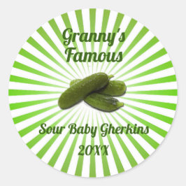 ヴィンテージあなたの有名なジル漬け缶詰ラベル ラウンドシール