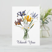 ヴィンテージありがとうアスペインのイリスの挨拶状 サンキューカード (スタンド正面)