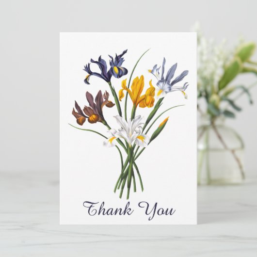 ヴィンテージありがとうアスペインのイリスの挨拶状 サンキューカード (スタンド正面)