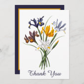 ヴィンテージありがとうアスペインのイリスの挨拶状 サンキューカード (正面/裏面)