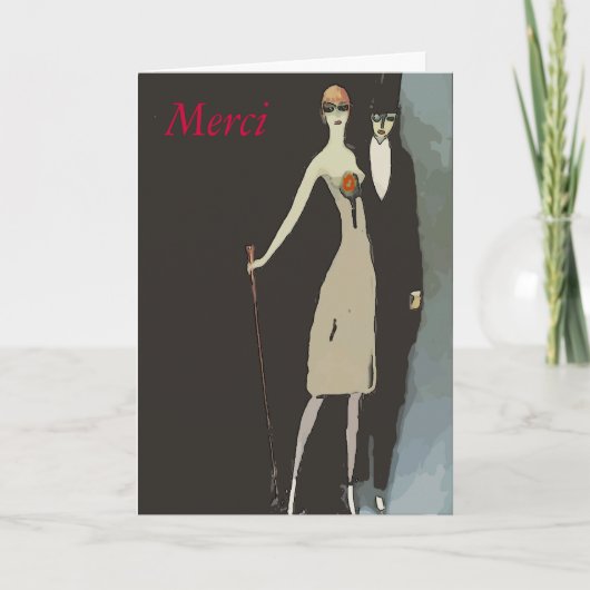 ヴィンテージありがとうワインと年齢の良い友人 サンキューカード (正面)