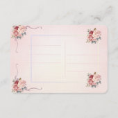 ヴィンテージありがとう/日付誕生日はがきを保存 サンキューカード (裏面)