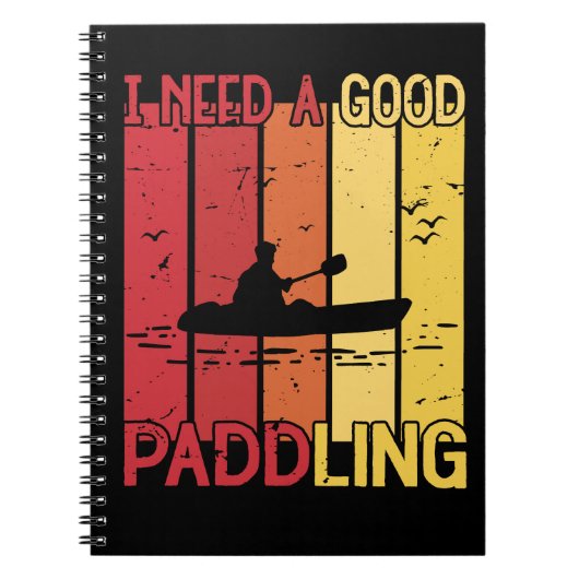 ヴィンテージいいパドリングカヤックのカヤックが必要 ノートブック (正面)
