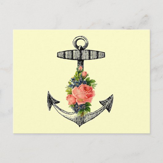 「ヴィンテージいかりとバラ」 ポストカード (正面)