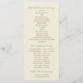 ヴィンテージいかりのシボ航海のロン結婚式 プログラム (裏面)