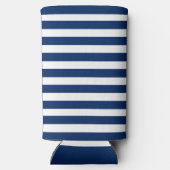 ヴィンテージいかりキャプテンまたはボートネーム海軍ストライプ兵 スリム缶クーラー (裏面)