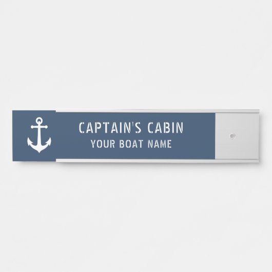 ヴィンテージいかりキャプテンズキャビンあなたのボート名 サインプレート (正面)
