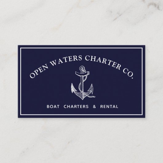 ヴィンテージいかりチャーターボート名刺 名刺 (正面)