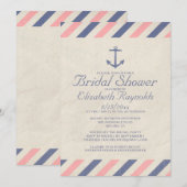 ヴィンテージいかりブライダルシャワー招待状 招待状 (正面/裏面)