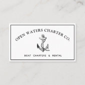 ヴィンテージいかりマリーナホワイトビジネスカード 名刺 (正面)