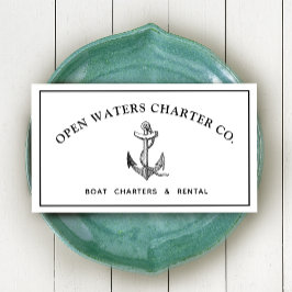 ヴィンテージいかりマリーナホワイトビジネスカード 名刺