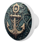 ヴィンテージいかりマリーンをテーマにした セラミックノブ (右)