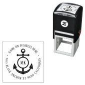 ヴィンテージいかりモノグラム名差出人住所 セルフインキングスタンプ (インサイチュ)