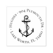 ヴィンテージいかり円のアドレススタンプ セルフインキングスタンプ (デザイン)