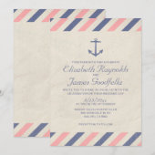 ヴィンテージいかり結婚式招待状 招待状 (正面/裏面)