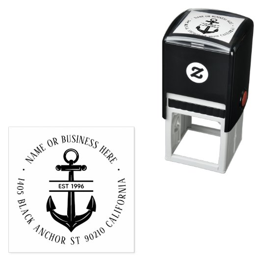 ヴィンテージいかり航海のセーラーネーム差出人住所 セルフインキングスタンプ (インサイチュ)