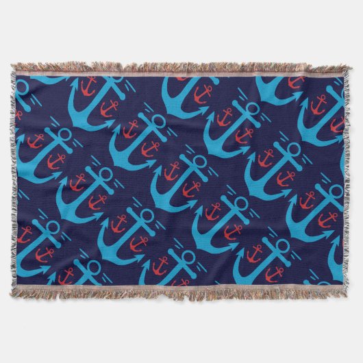 ヴィンテージいかり スローブランケット (正面)