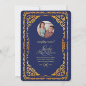 ヴィンテージいけなまたは素敵な写真クリスマスパーティー 招待状 (正面)