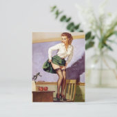 ヴィンテージいけな先生ピンアップガール ポストカード (スタンド正面)