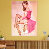 ヴィンテージいけな愛人ピンアップガールキャンバス キャンバスプリント (インサイチュ (リビング))