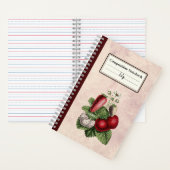 ヴィンテージいちごパーソナライズされたのCOMP ノートブック (内側)