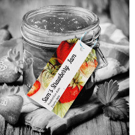 ヴィンテージいちごパーソナライズされた- Jam ギフトタグ