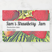 ヴィンテージいちごパーソナライズされた- Jam フードラベル (シングルラベル)