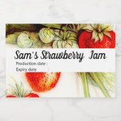 ヴィンテージいちごパーソナライズされた- Jam フードラベル (シングルラベル)