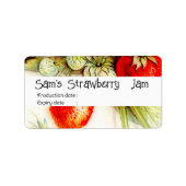 ヴィンテージいちごパーソナライズされた- Jam no2ラベル ラベル (正面)