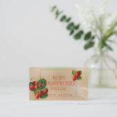 ヴィンテージいちご名刺 名刺 (スタンド正面)