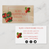 ヴィンテージいちご名刺 名刺 (正面/裏面)