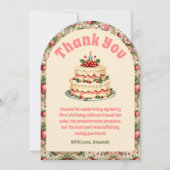 ヴィンテージいちご1日サンキューカード 招待状 (正面)