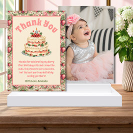 ヴィンテージいちご1日サンキューカード 招待状