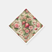 ヴィンテージいちご1日パーティー スタンダードカクテルナプキン (角)