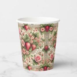 ヴィンテージいちご1日パーティー 紙コップ
