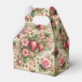 ヴィンテージいちご1st誕生日パーティー写真 フェイバーボックス (裏面サイド)