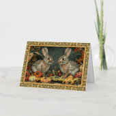 ヴィンテージうさぎたち 箔シーズンカード (正面)