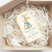 ヴィンテージうさぎウサギ赤ちゃんシャワーありがとう ギフトタグ