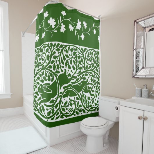 ヴィンテージうさぎシャワーカーテン シャワーカーテン (インサイチュ)