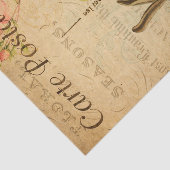 ヴィンテージうさぎフローラの花フランスの 薄葉紙 (詳細)