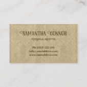 ヴィンテージうさぎベビーシッター&チャイルドケアカード 名刺 (裏面)